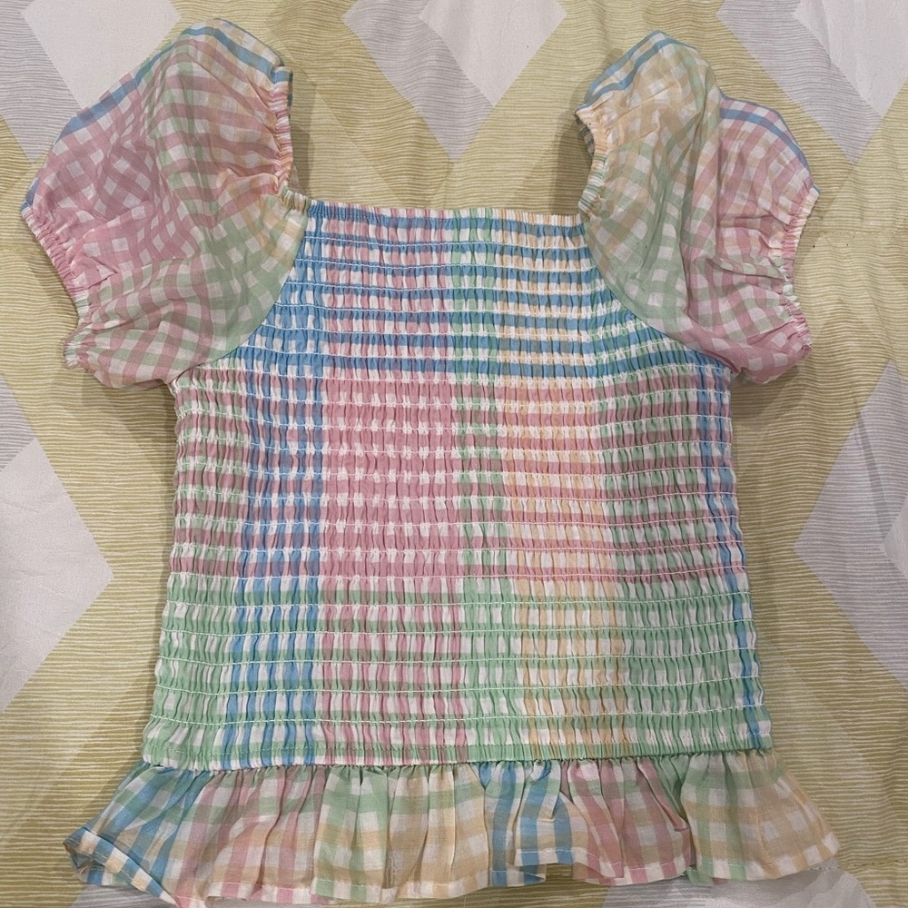 Art Class girls puff shoulder top